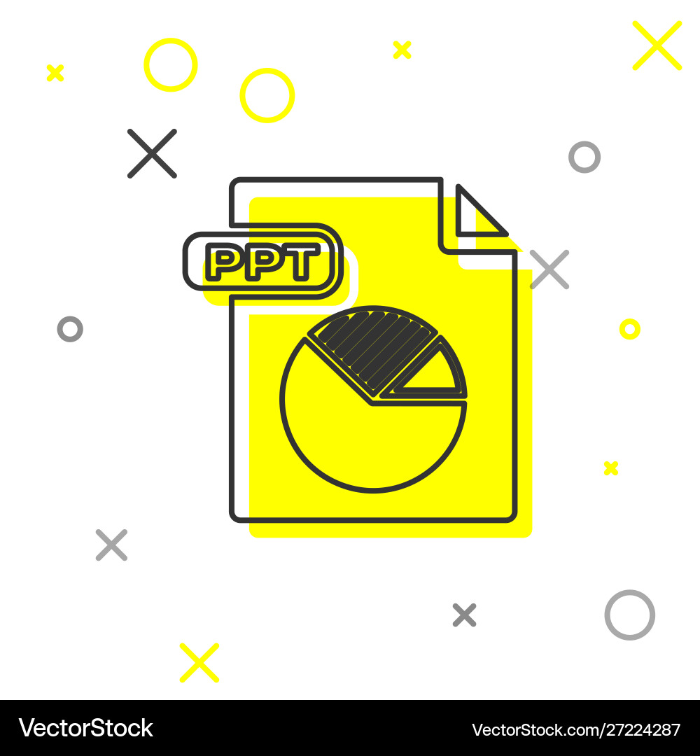 Grey line ppt file document download button Grey line ppt file document download button vector image