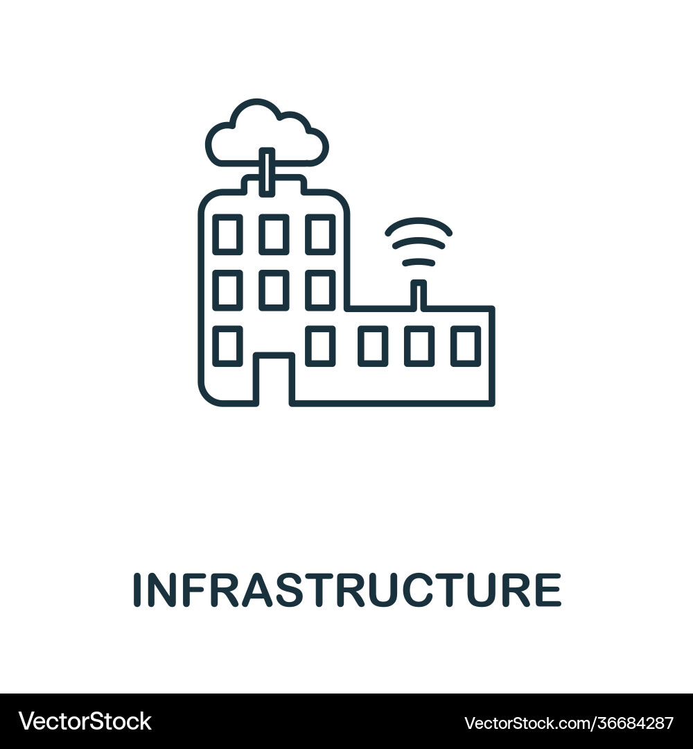 Infrastructure icon simple element from team Infrastructure icon simple element from team vector image