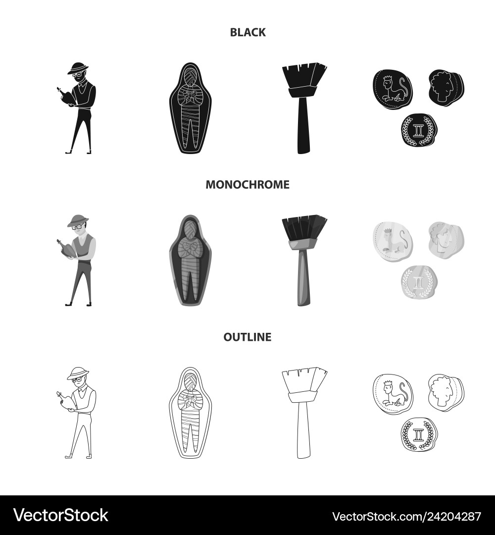 Isolated object of story and items logo set Isolated object of story and items logo set vector image