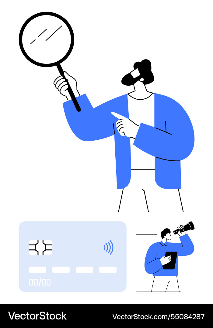 Man with virtual reality headset exploring digital Man with virtual reality headset exploring digital vector image