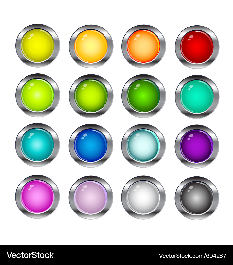 Modern Button Collection Vector Image