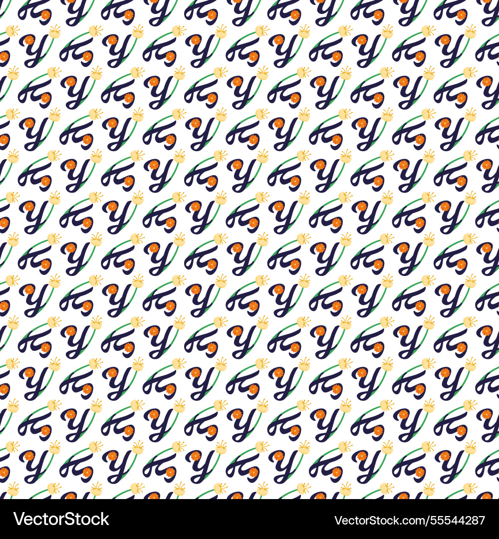 Seamless pattern with artistic letters Seamless pattern with artistic letters Vector Image