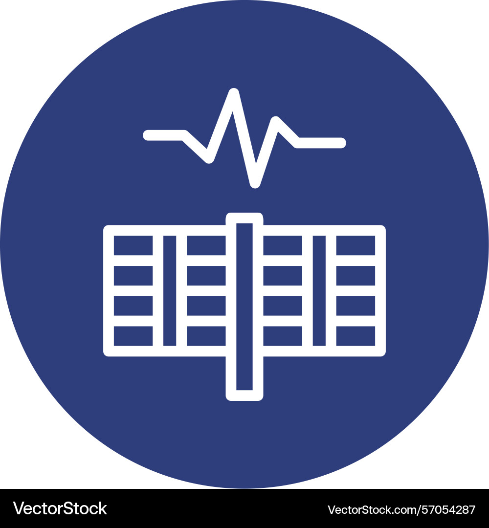 Spark spire line circle style icon design Vector Image