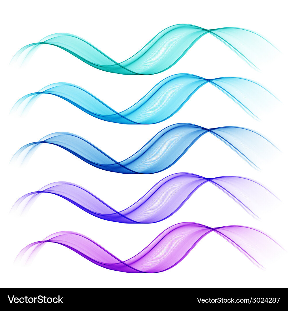 Transparent Wave Patterns vector image