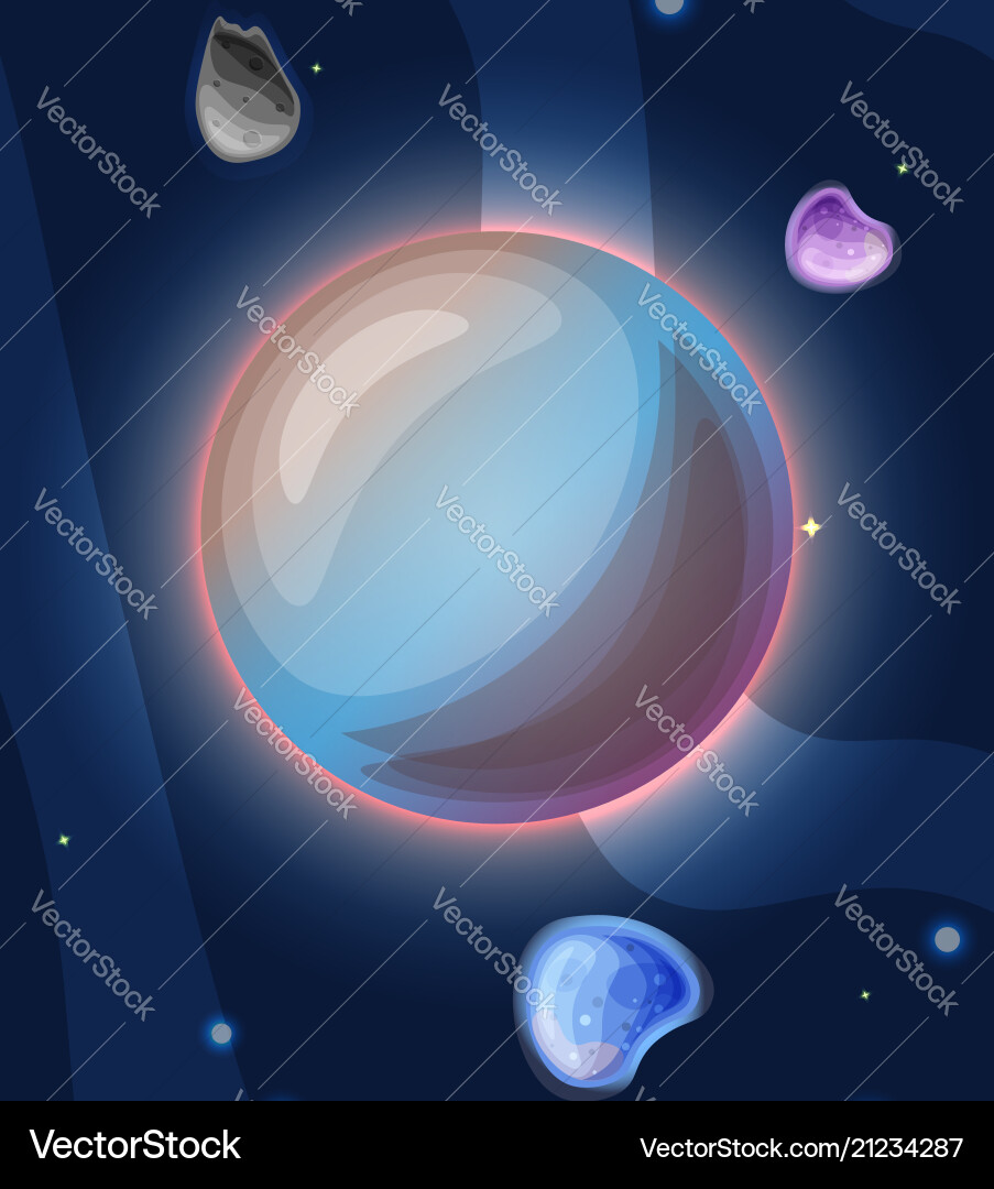 Triton cartoon blue Triton cartoon blue vector image
