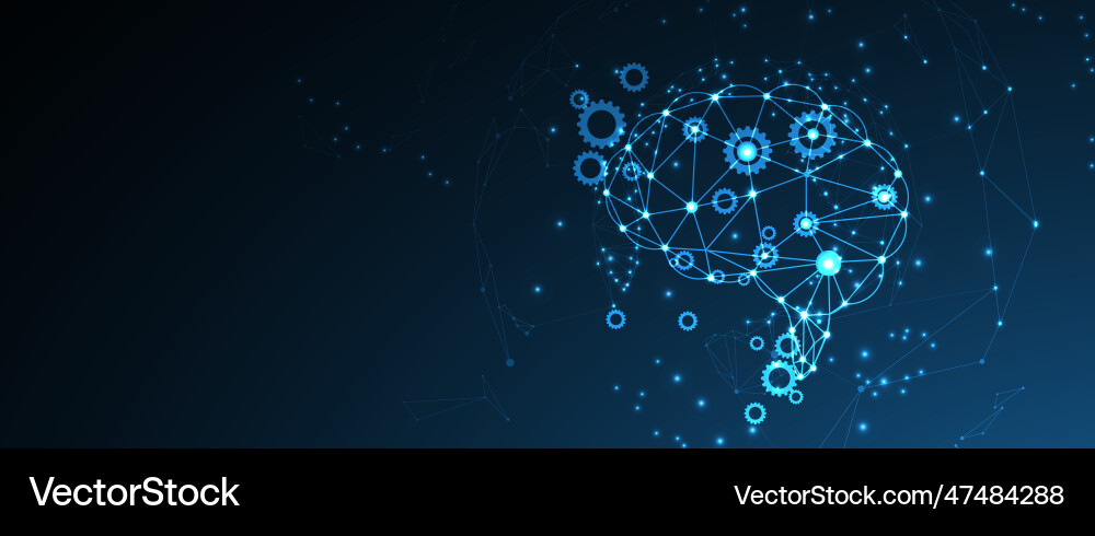 Artificial intelligence technology web background Artificial intelligence technology web background vector image