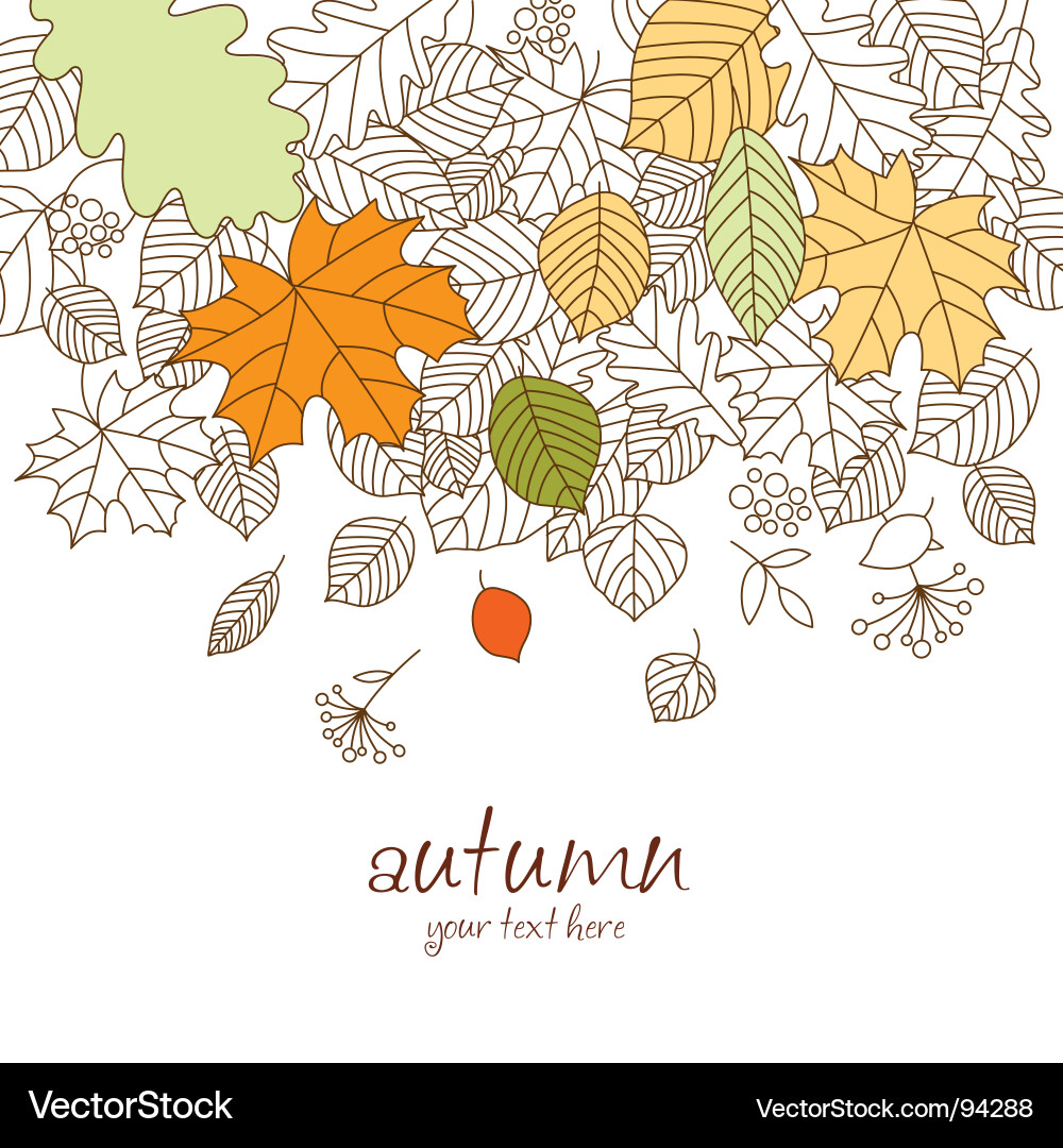 Autumn Leaf Background Royalty Free Vector Image