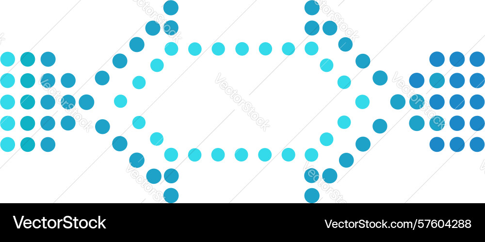 Dotted hexagonal network abstract design element vector image