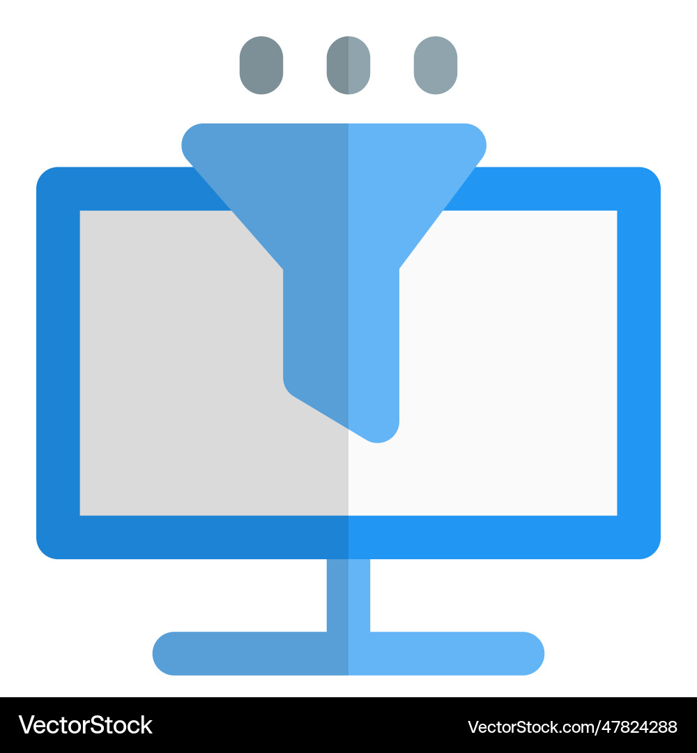 Filter a computer program that process data Vector Image
