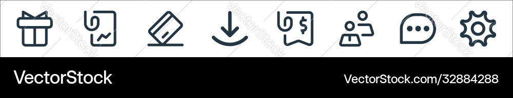 Myicon one line icons linear set quality Myicon one line icons linear set quality vector image