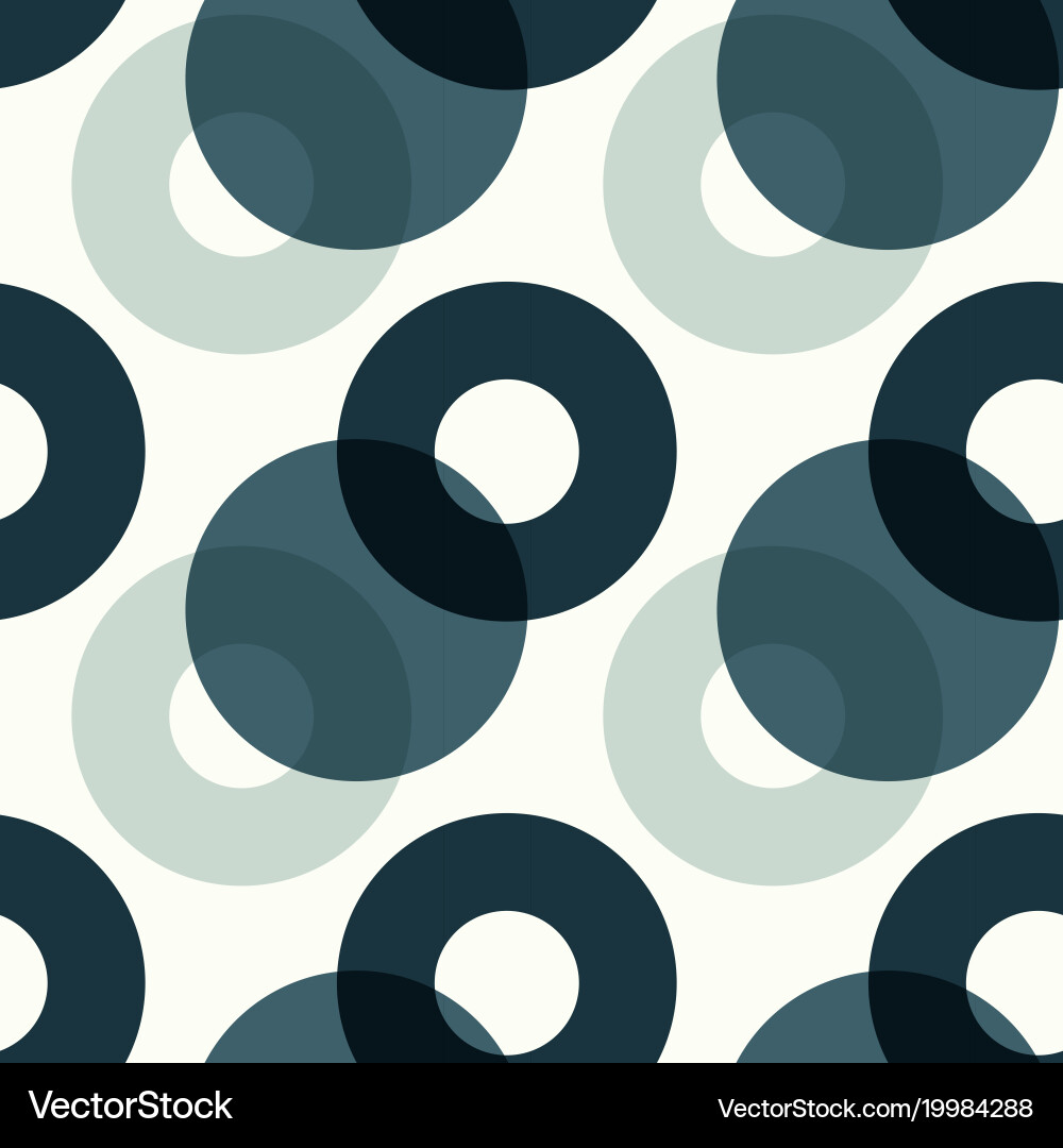 Overlaying color circles seamless pattern vector image