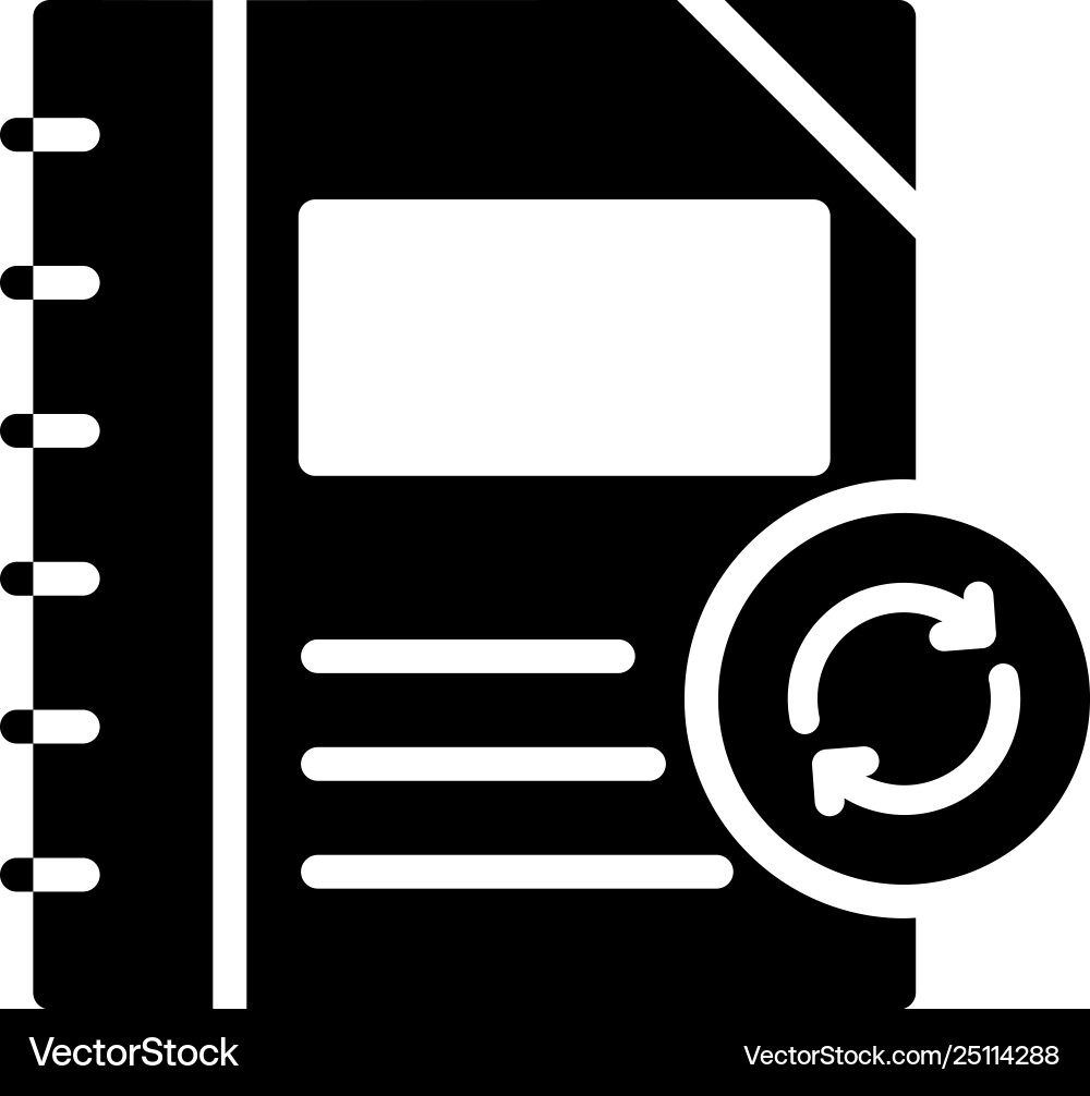 Refresh notebook vector image