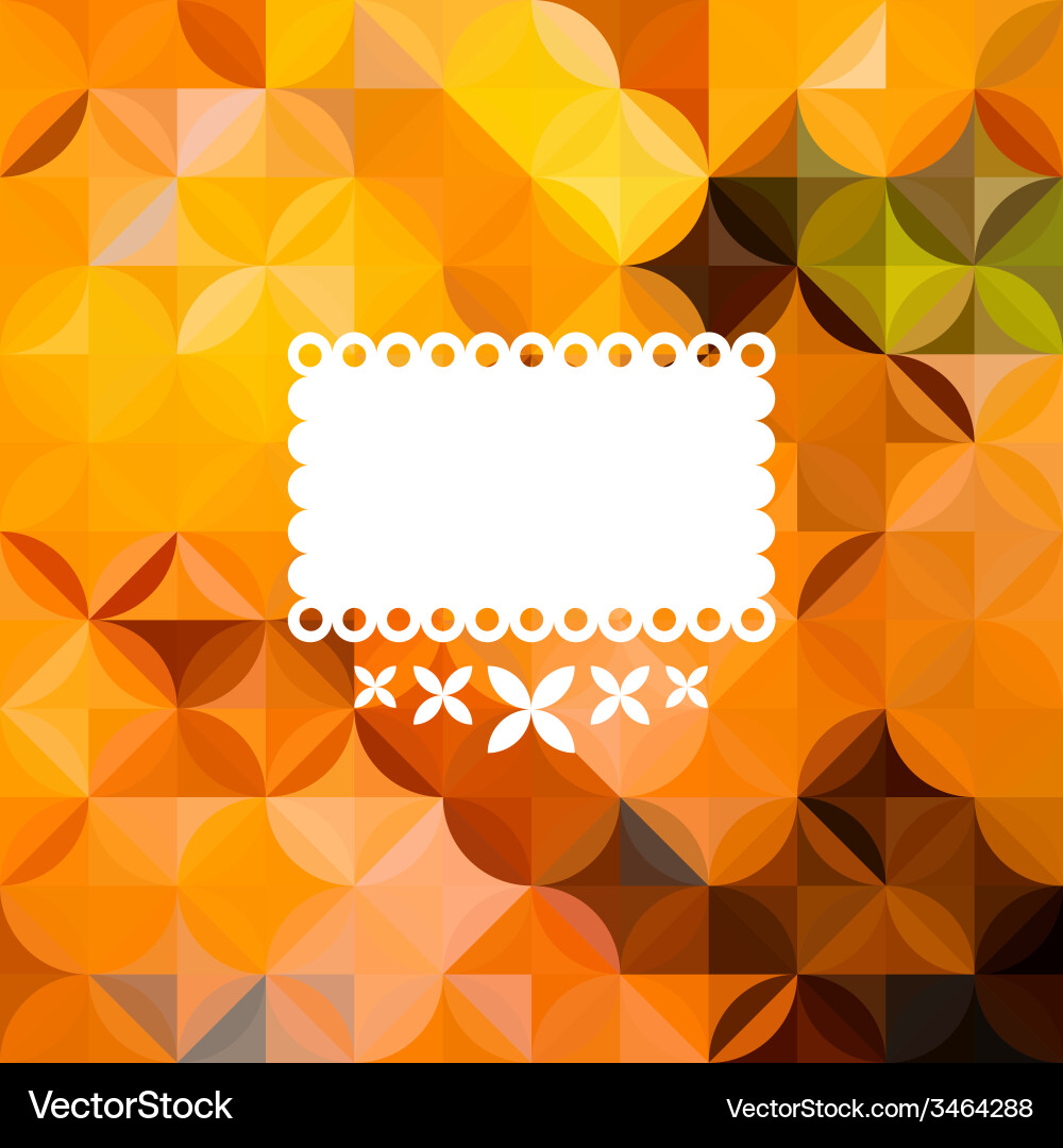 Triangular Orange Pattern vector image
