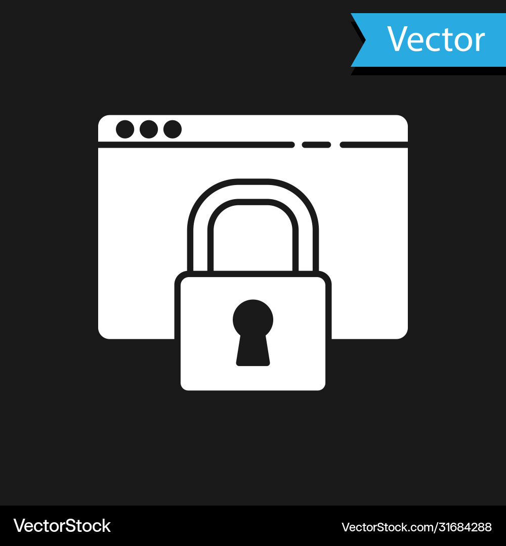 White secure your site with https ssl icon White secure your site with https ssl icon Vector Image