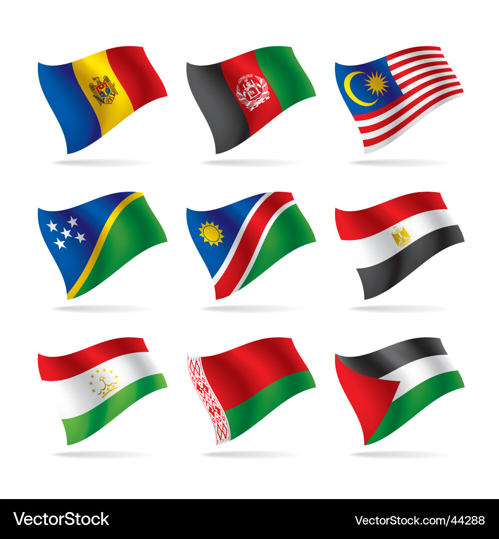 World Flags Collection Vector Image