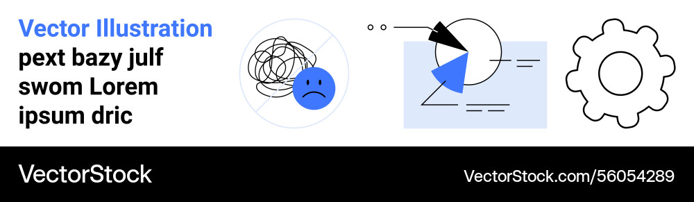 Abstract visualization of problem-solving process Abstract visualization of problem-solving process vector image