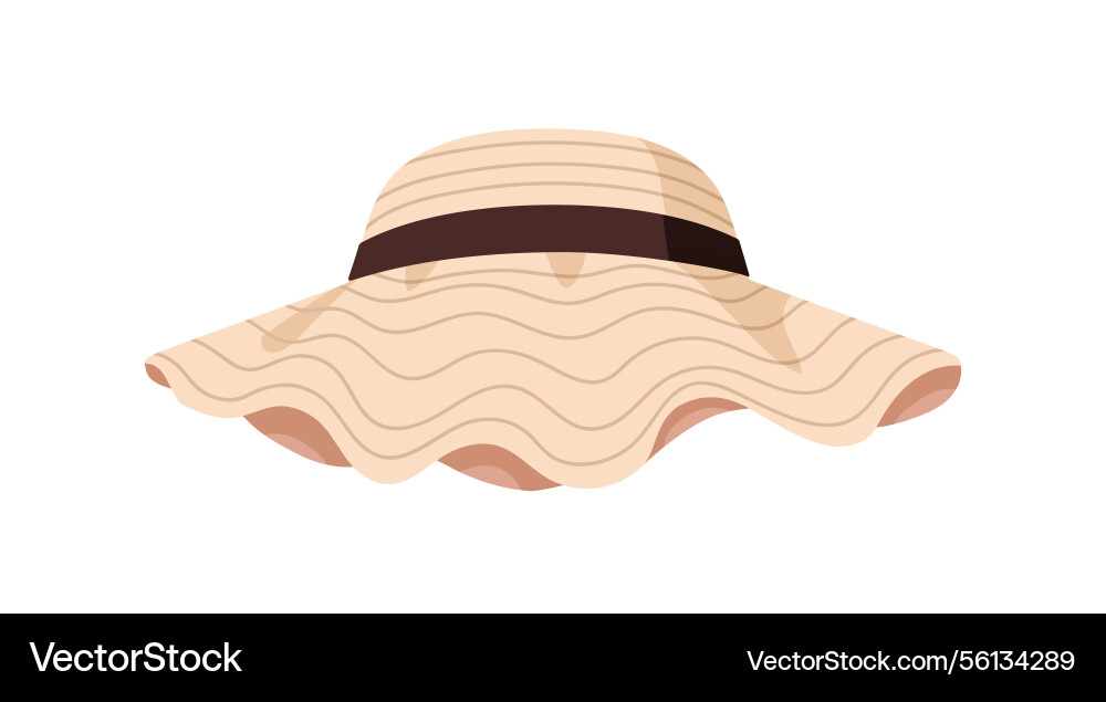 Beach hat holiday sunhat summer headwear Beach hat holiday sunhat summer headwear vector image