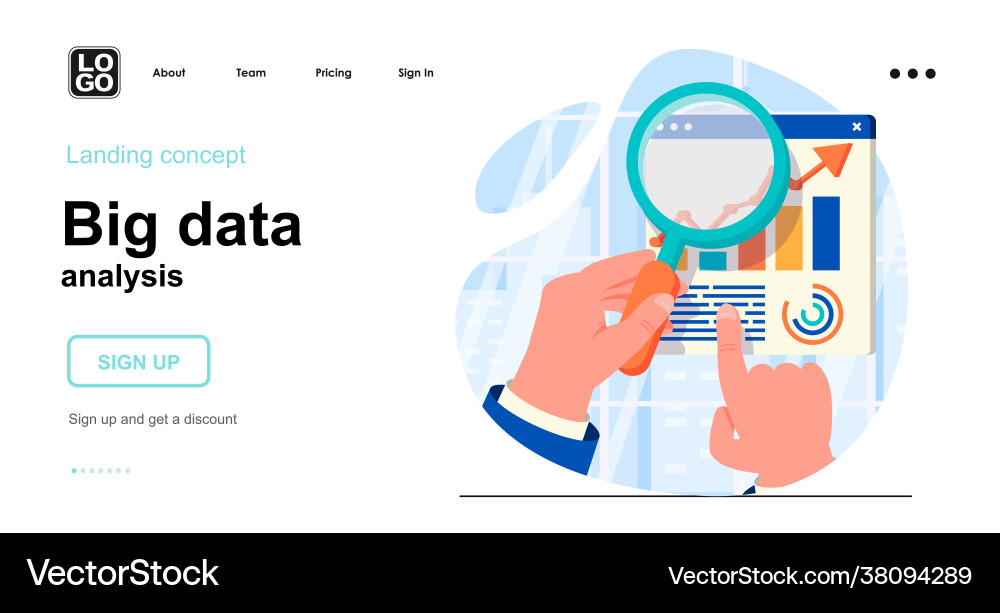 Big data analysis web concept Big data analysis web concept vector image