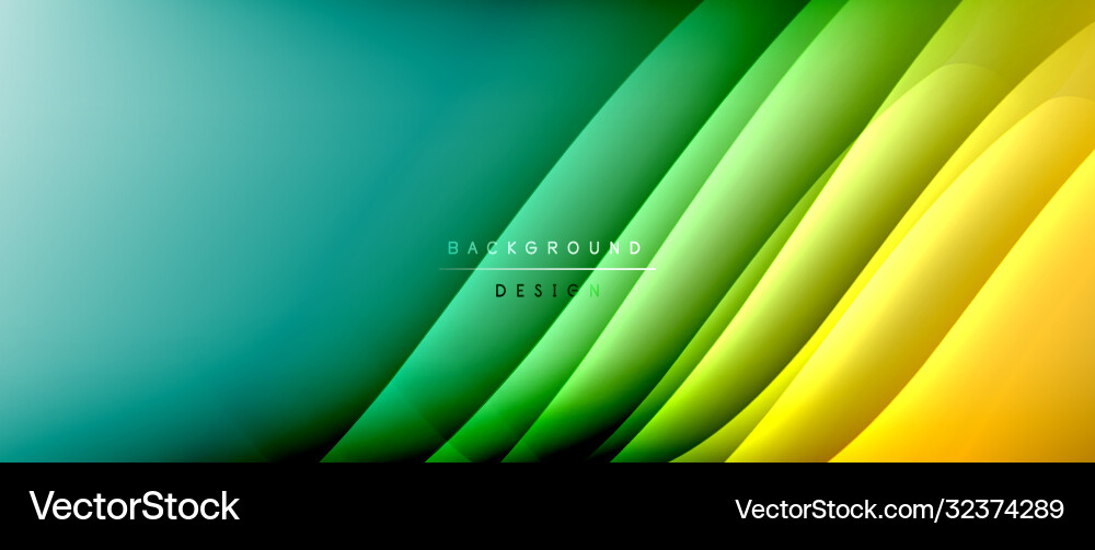 Fluid gradient waves with shadow lines and glowing Fluid gradient waves with shadow lines and glowing Vector Image