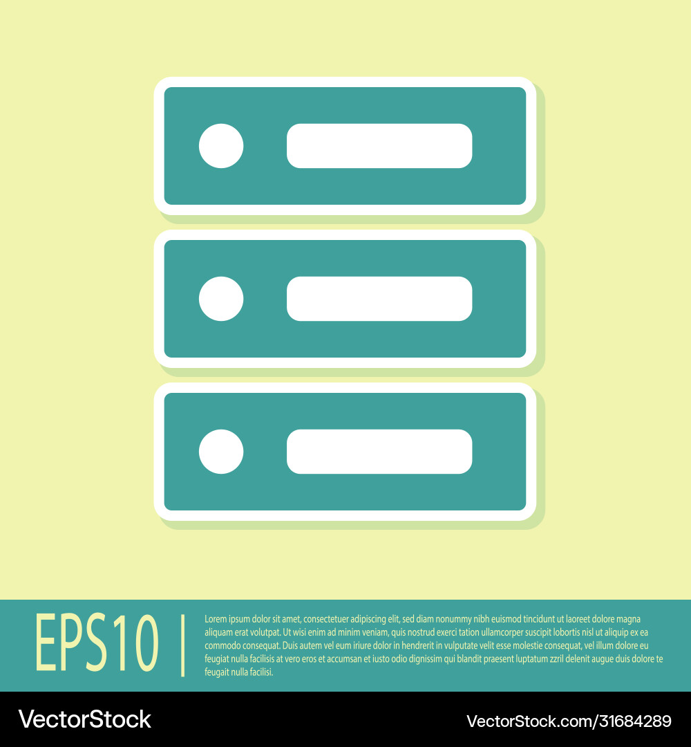 Green server data web hosting icon isolated Green server data web hosting icon isolated Vector Image
