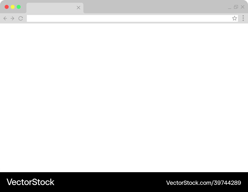 Internet browser window blank screen web page Internet browser window blank screen web page vector image