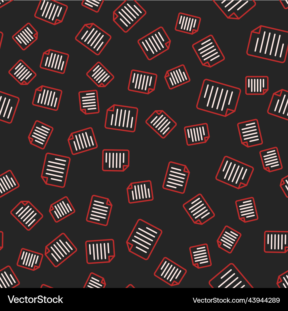 Line file document icon isolated seamless pattern Line file document icon isolated seamless pattern vector image