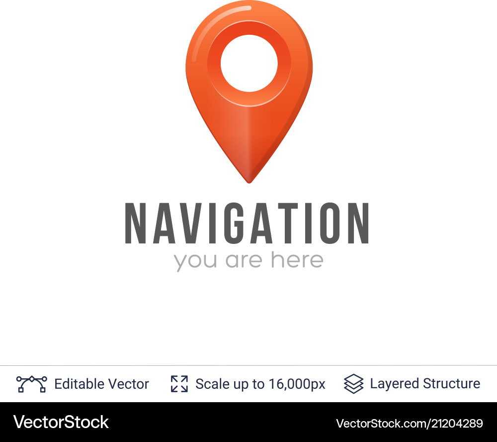 Map location pointer Map location pointer vector image