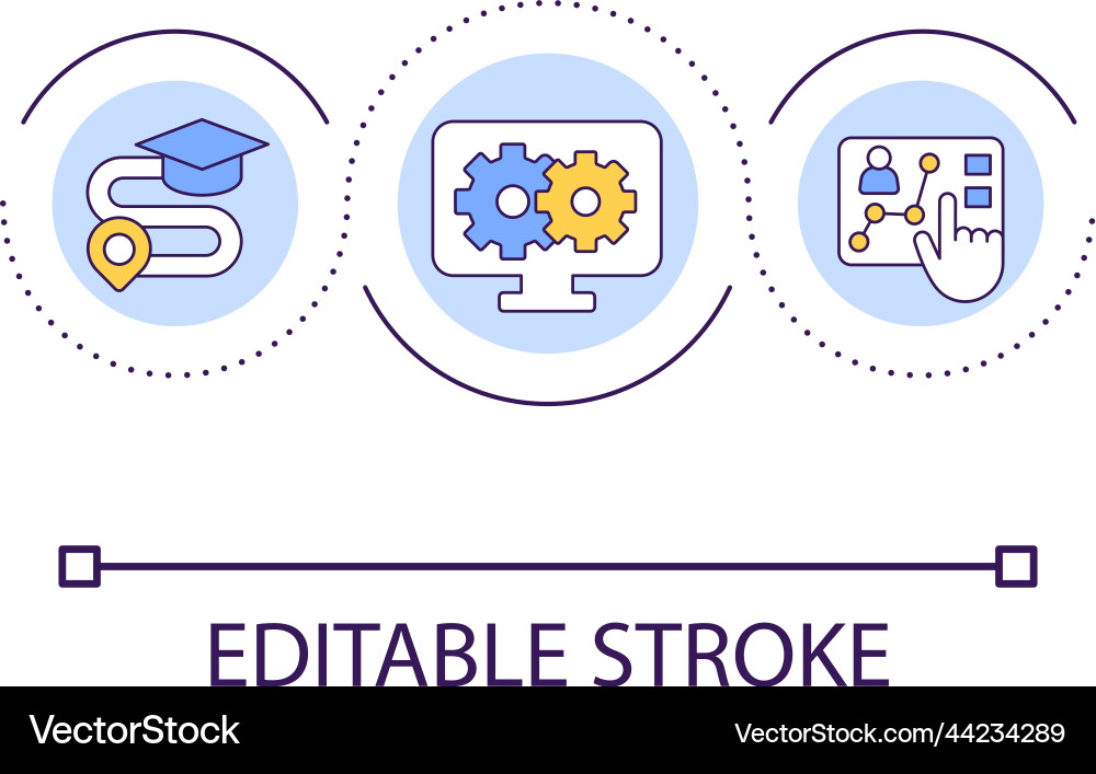 Monitoring student progress remotely loop concept Monitoring student progress remotely loop concept Vector Image
