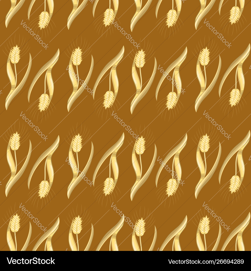 Seamless pattern with ears wheat for wrapping Seamless pattern with ears wheat for wrapping vector image