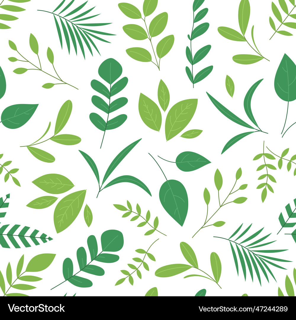 Seamless pattern with leaves and branches Seamless pattern with leaves and branches vector image