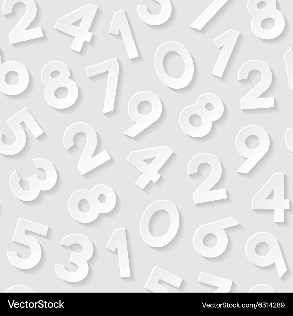 Seamless pattern with numbers vector image