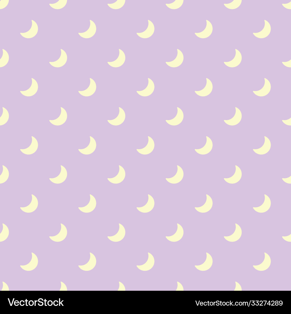 Seamless repeat pattern design with moon elements vector image
