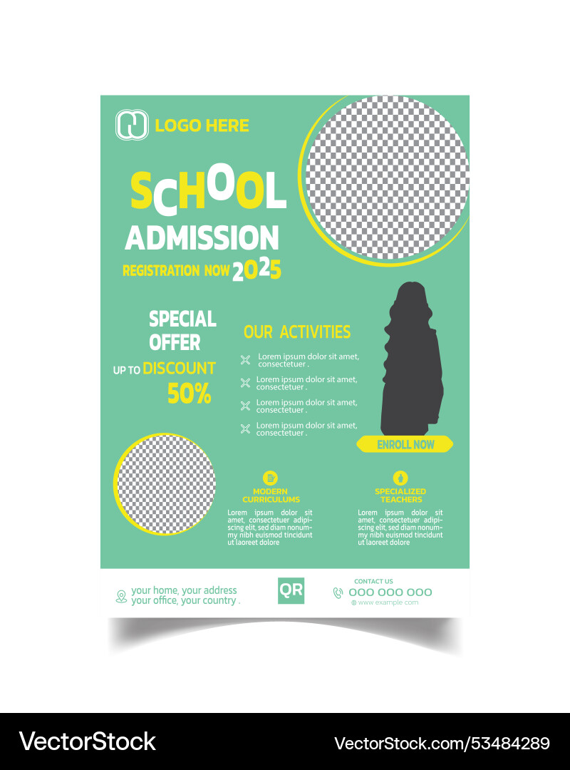 Vorschule Eintritt Flyer oder Kinderschule a4 Vorschule Eintritt Flyer oder Kinderschule a4 vektorbild