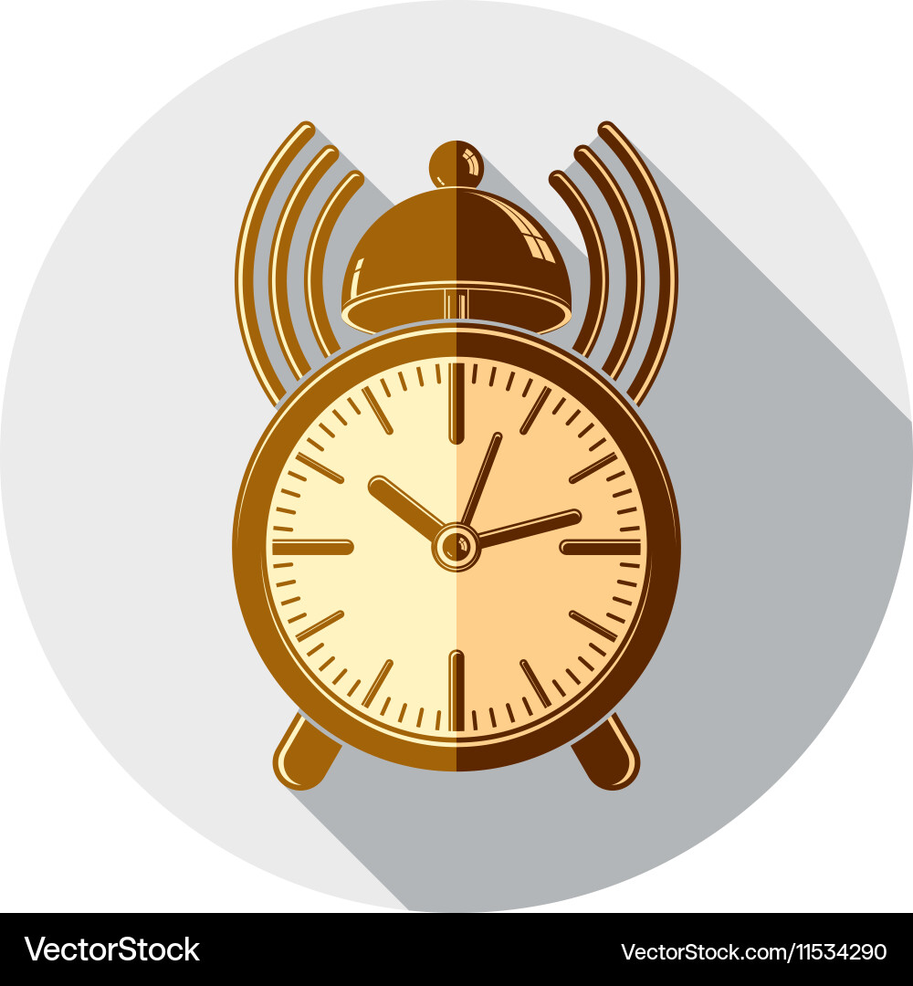 Alarm-clock 3d symbol best for use in graphic vector image
