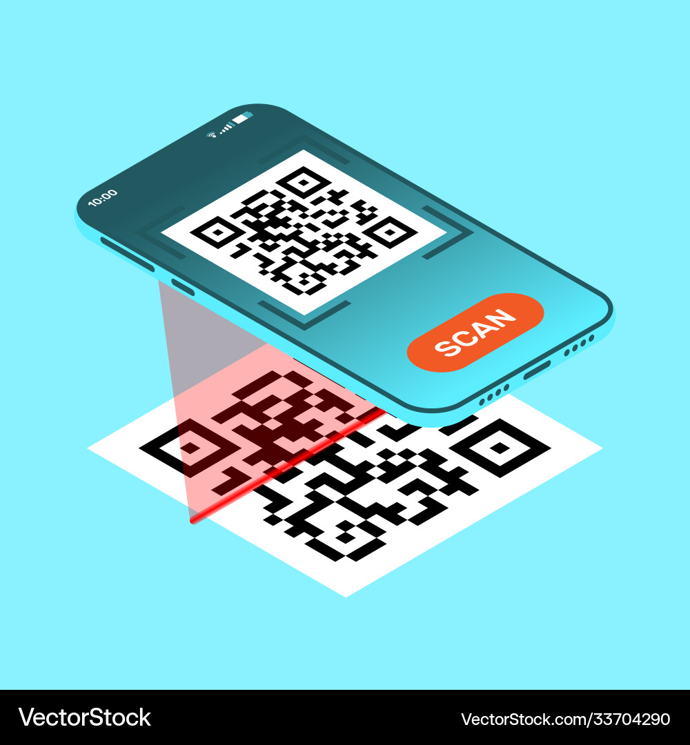 An application for scanning a qr code Vector Image