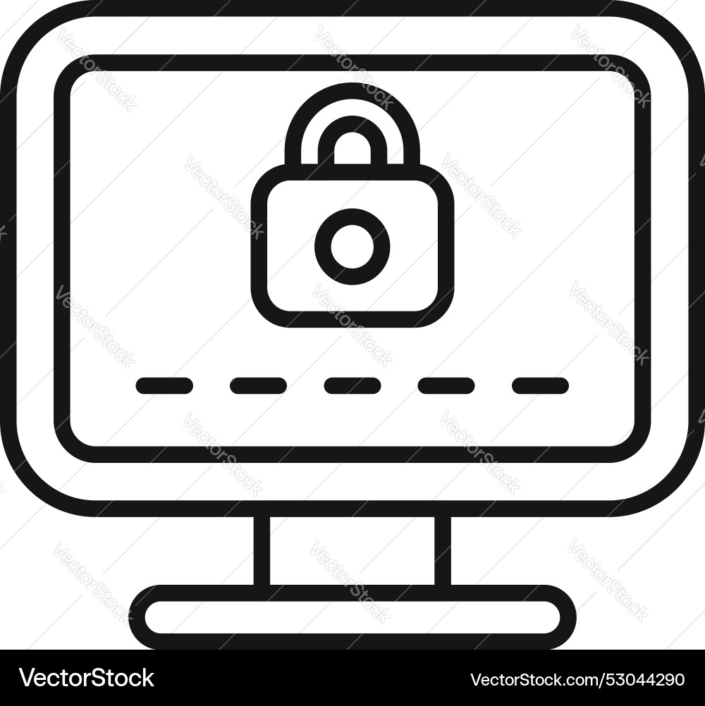 Computer security system showing password Computer security system showing password vector image