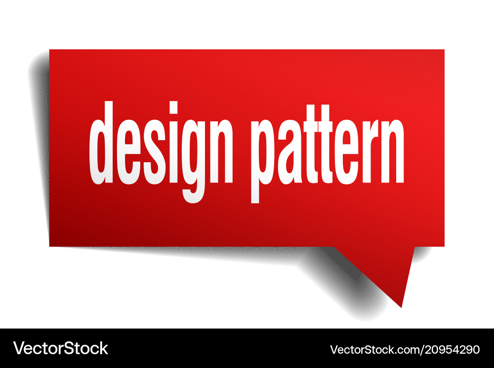 Design pattern red 3d speech bubble Vector Image