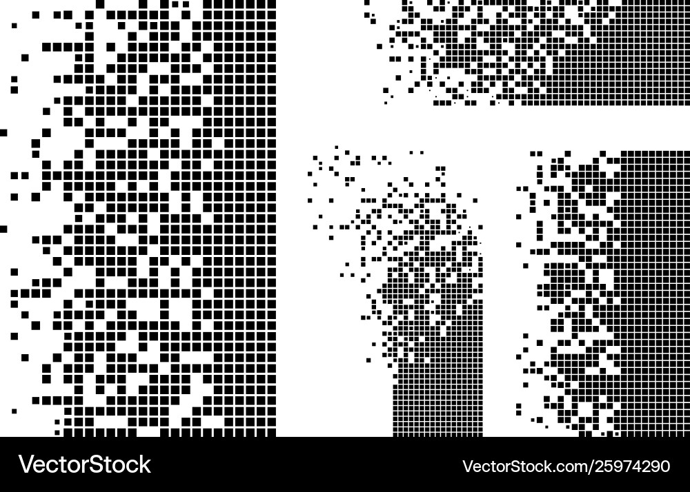 Dissolved Rectangles - Abstract vector image