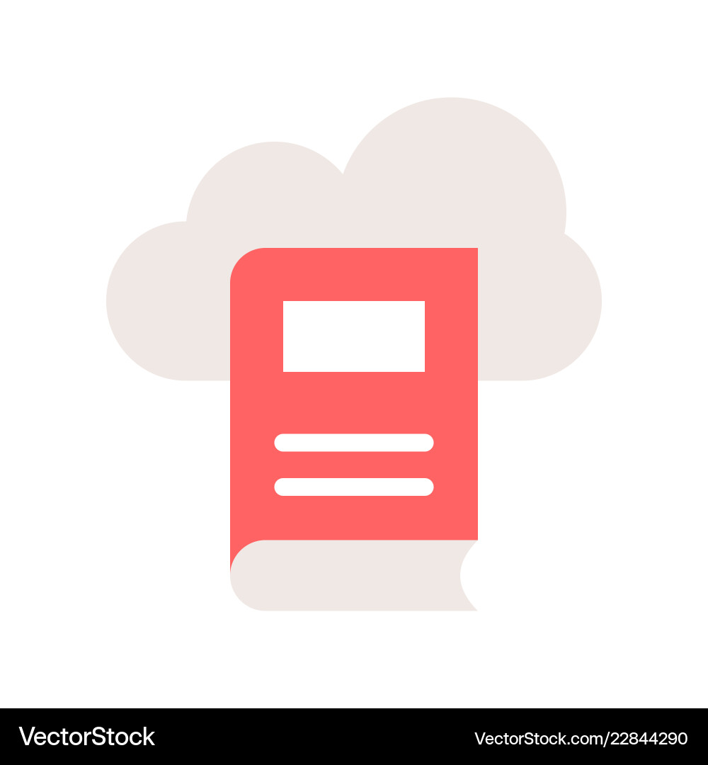 Library cloud computing concept icon Vector Image