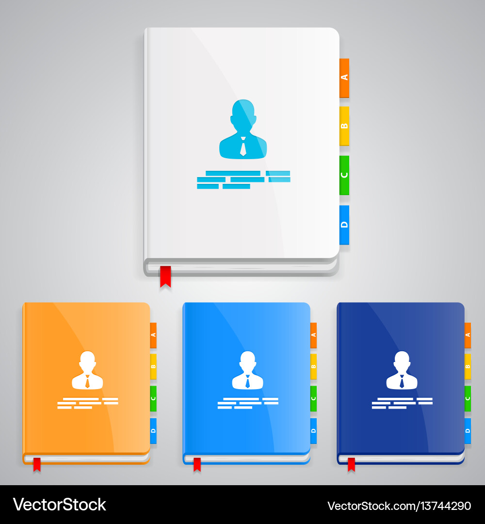Notebook set color Notebook set color vector image