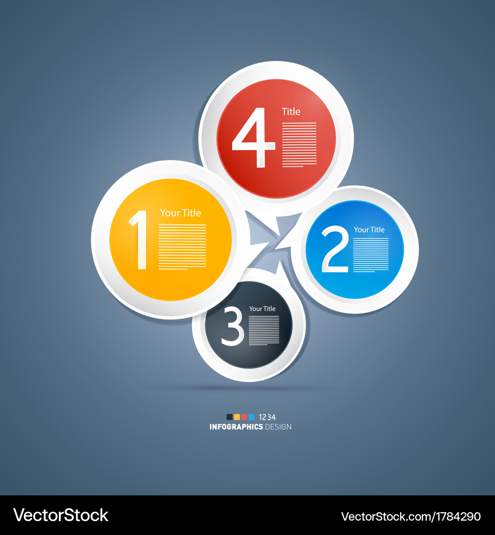 Progress steps for tutorial infographics vector image