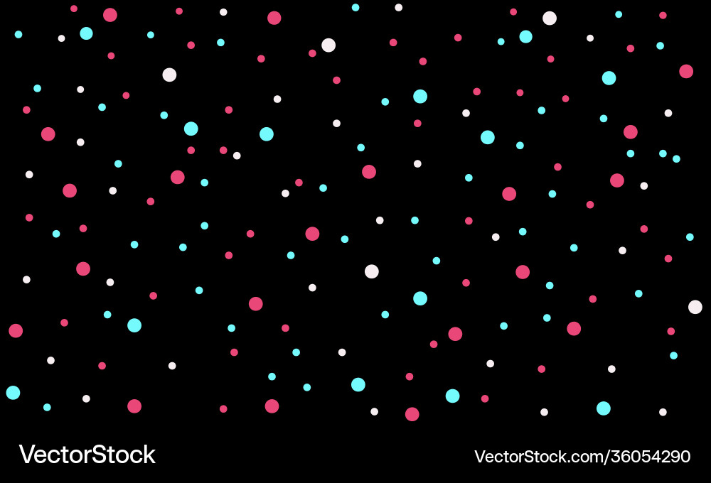 Seamless pattern multi-colored circles on a black vector image
