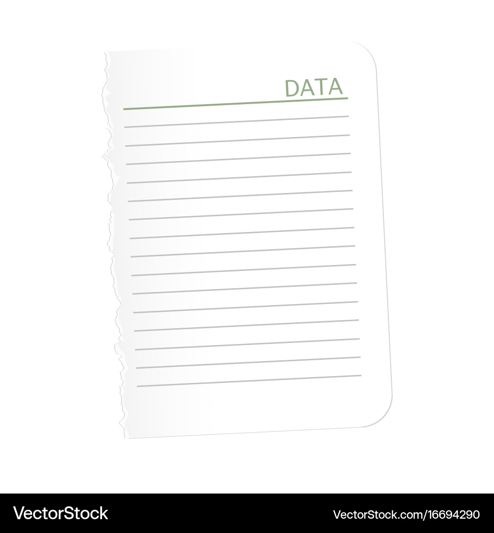 Sheet of paper with ragged edge torn empty sp Vector Image
