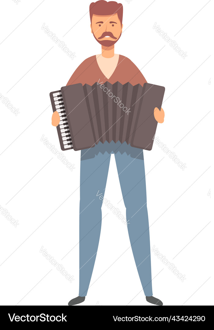Street harmonica icon cartoon music band Street harmonica icon cartoon music band vector image
