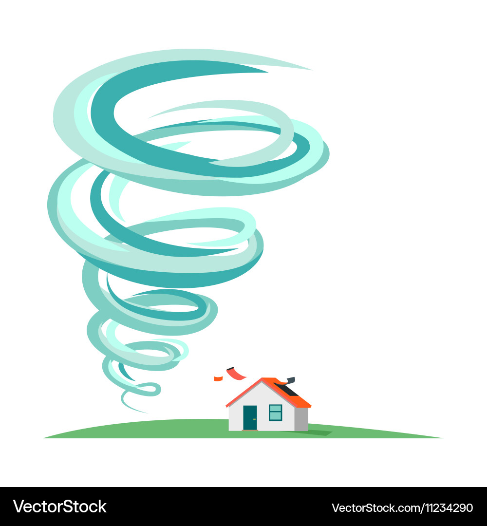 Tornado und Hurricane Icon Set Vektorbild