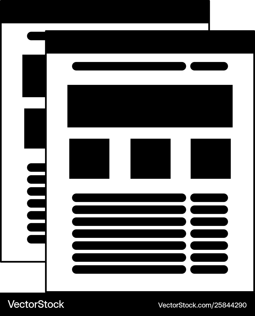 Website browser with information in page symbol Vector Image