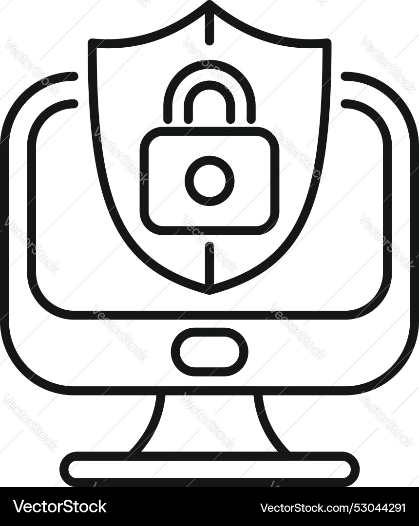 Computer security shield protecting user data Computer security shield protecting user data Vector Image