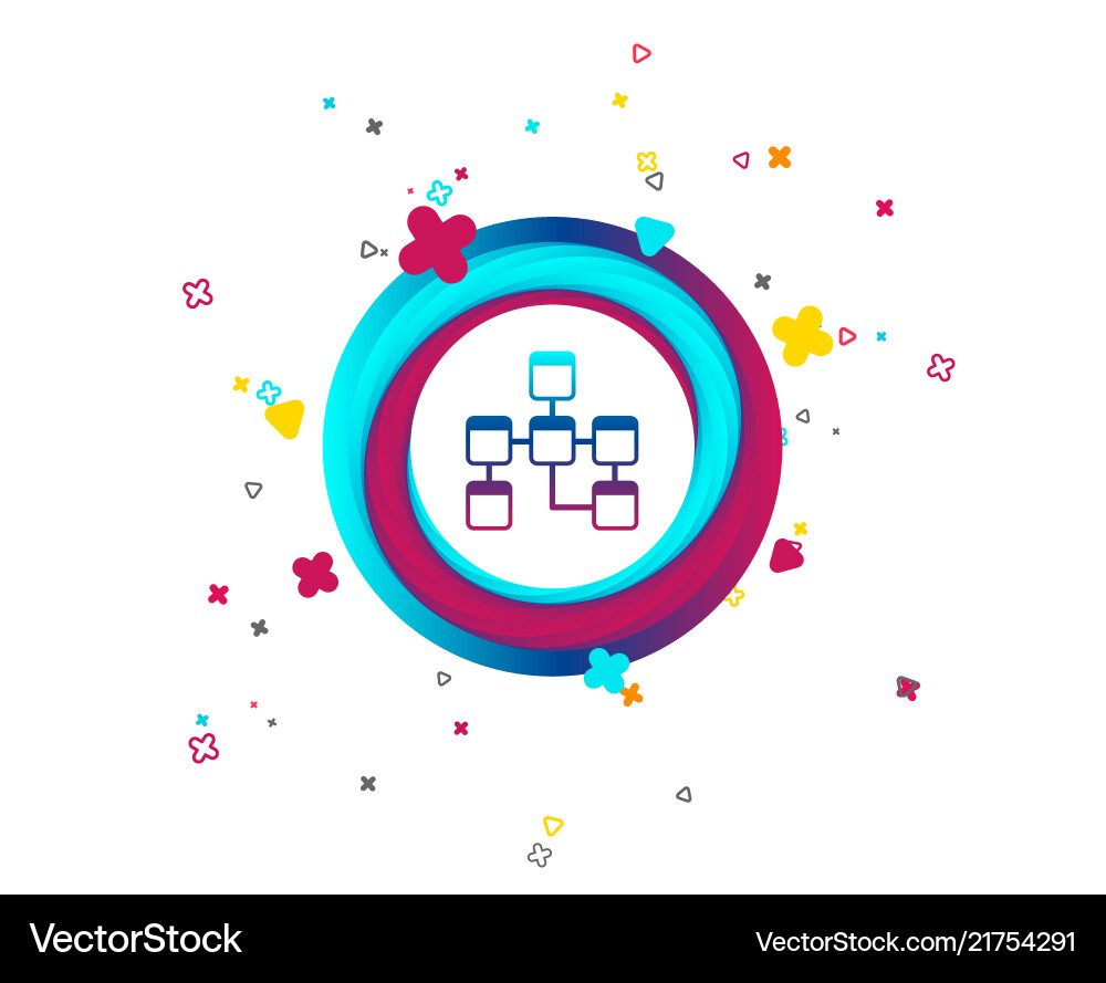 Database sign icon relational schema vector image