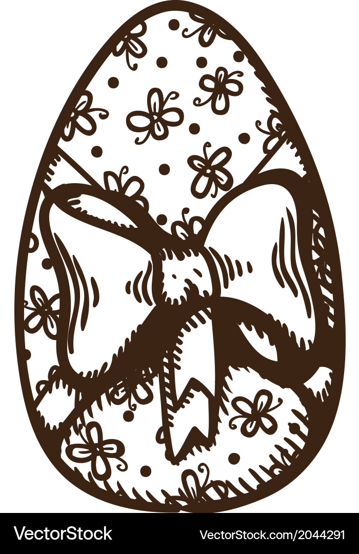 Egg with pattern vector image