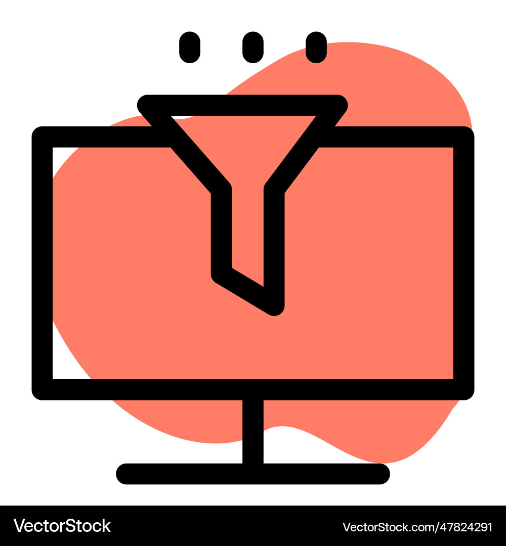 Filter a computer program that process data Vector Image